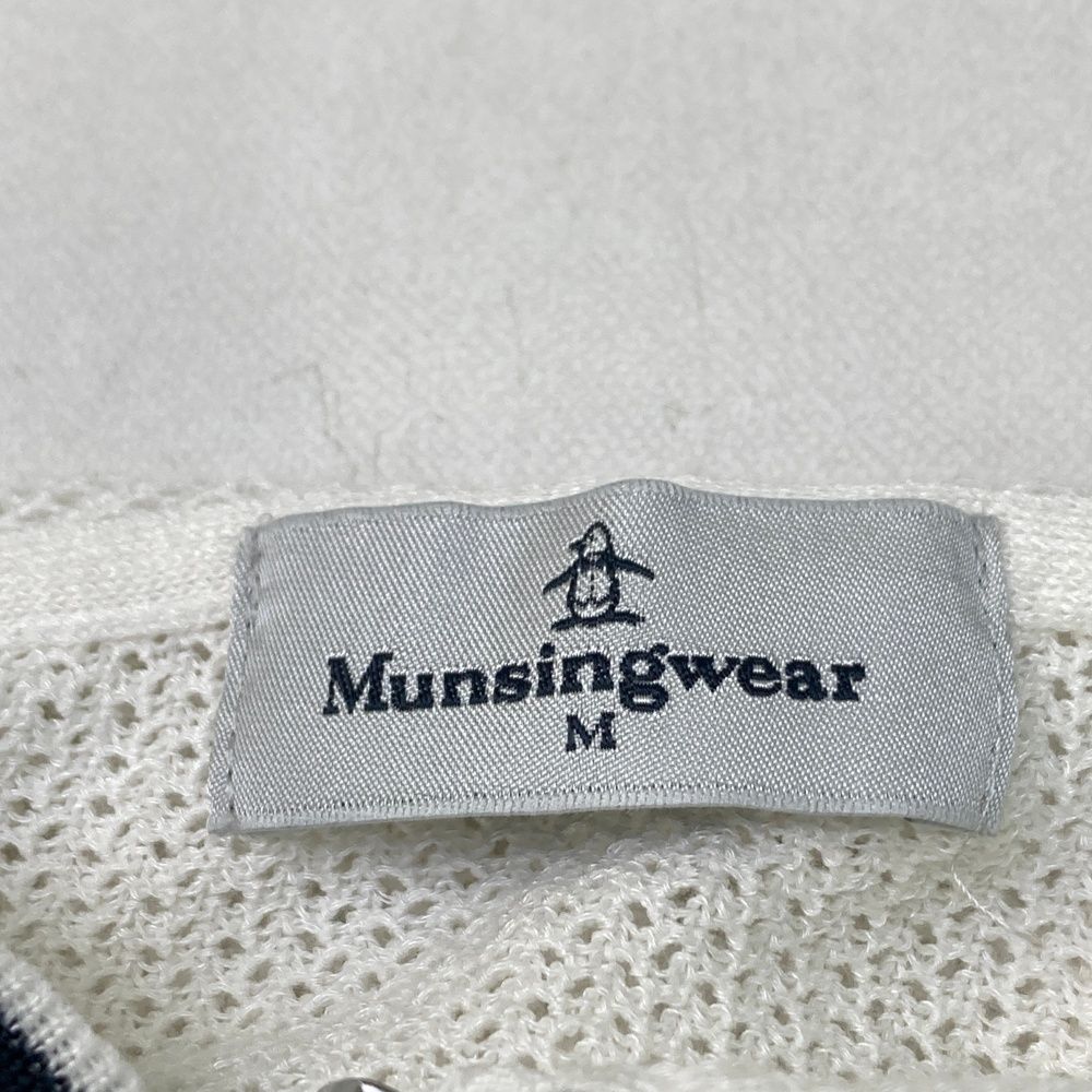 サイズ：M MUNSING WEAR マンシングウェア  フード付き 長袖ニットメッシュジャケット  ホワイト系 [240101482218] ゴルフウェア レディース ストスト サイズ：M MUNSING WEAR マンシングウェア フード付き 長袖