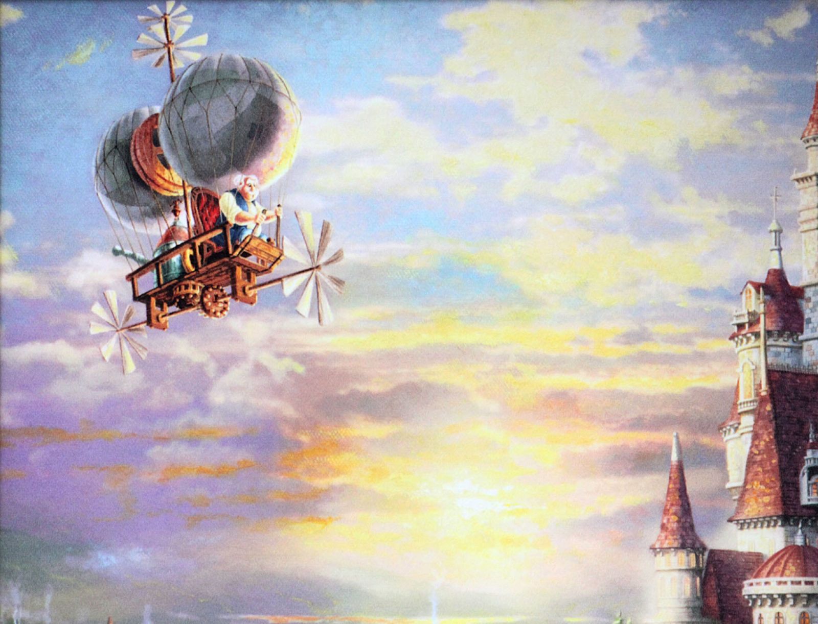 ディズニー/トーマス キンケード「美女と野獣/フォーリン ラブ」額縁2