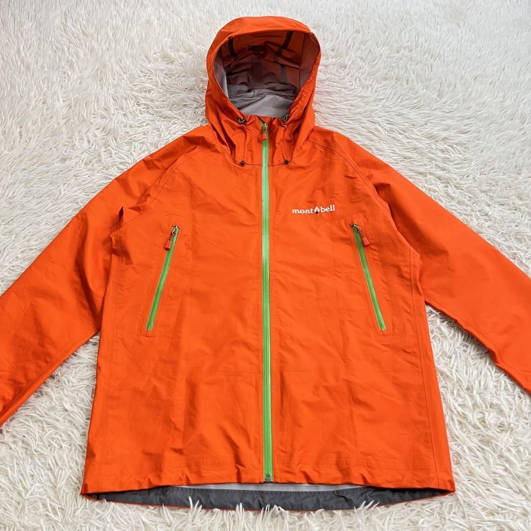 mont-bell モンベル ストームクルーザージャケット オレンジ M ゴアテックス レインウェア カッパ 雨具 登山 トレッキング 通勤通学 フェス