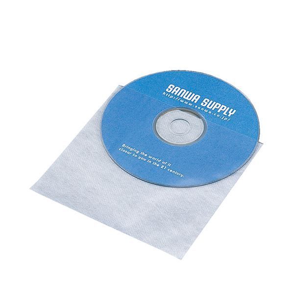 (まとめ)サンワサプライ CD・CD-R用不織布ケース(150枚セット) FCD-F150