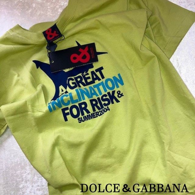 ドルチェアンドガッバーナ DOLCE＆GABBANA Tシャツ Sサイズ 2004年モデル Y2K ヴィンテージ ユニセックス YELLOW