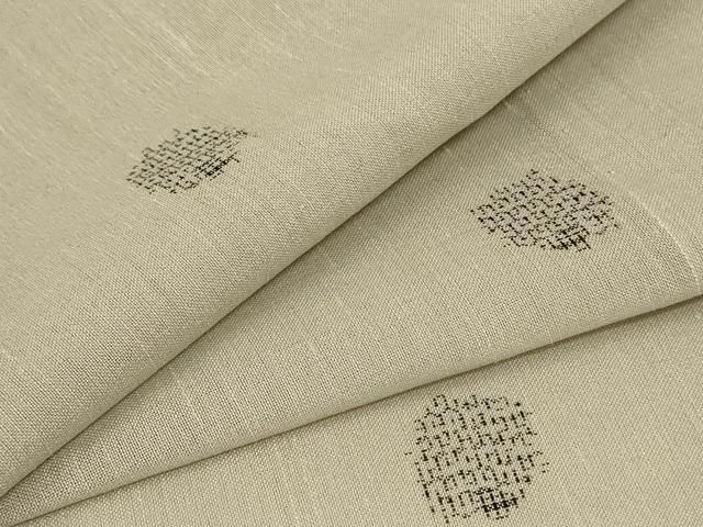 平和屋着物＊夏物 結城紬 夏結城 丸文 正絹 AABC3509jd