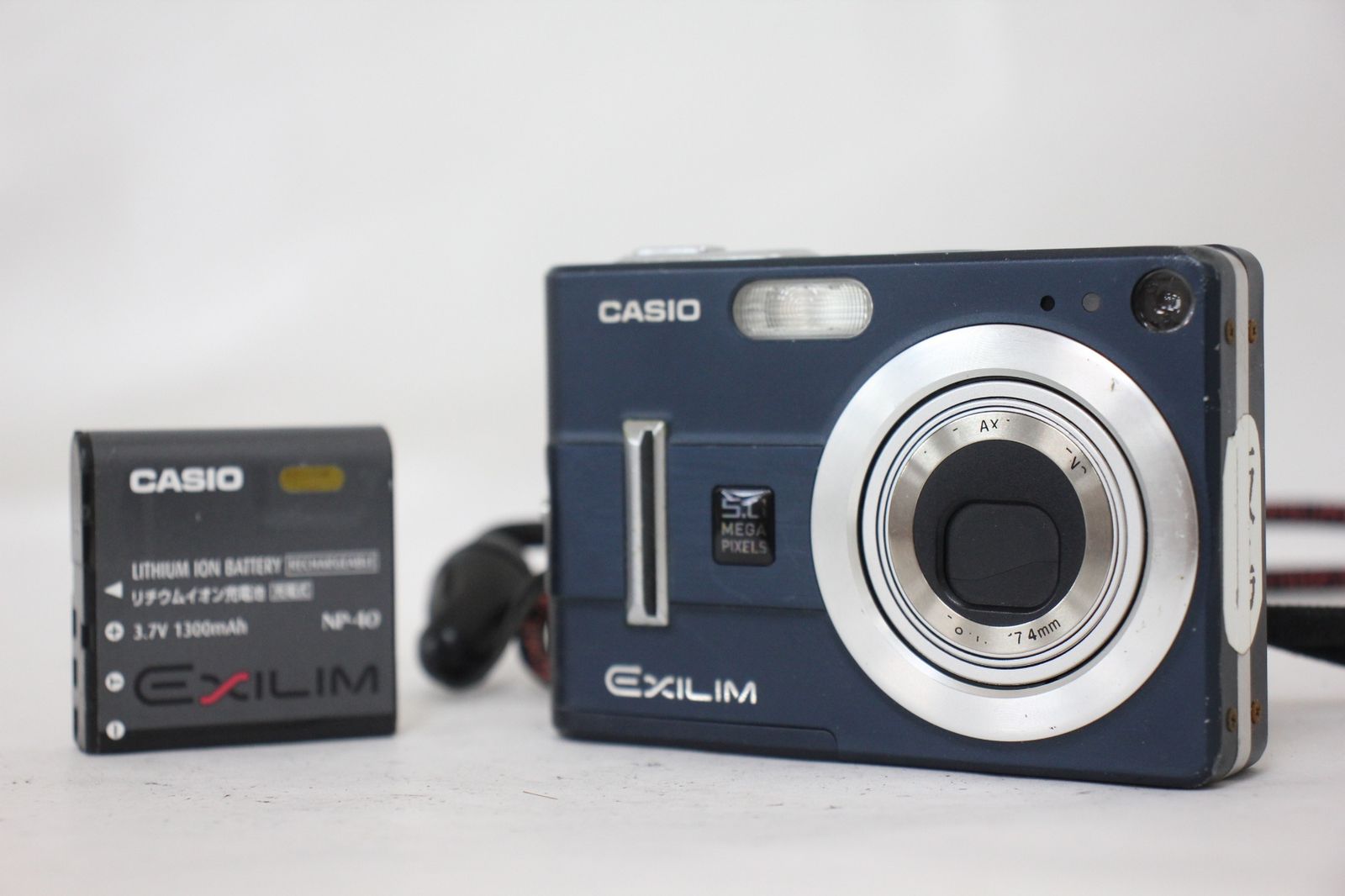 返品保証】 カシオ Casio Exilim EX-Z55 ブルー 3x バッテリー付き 