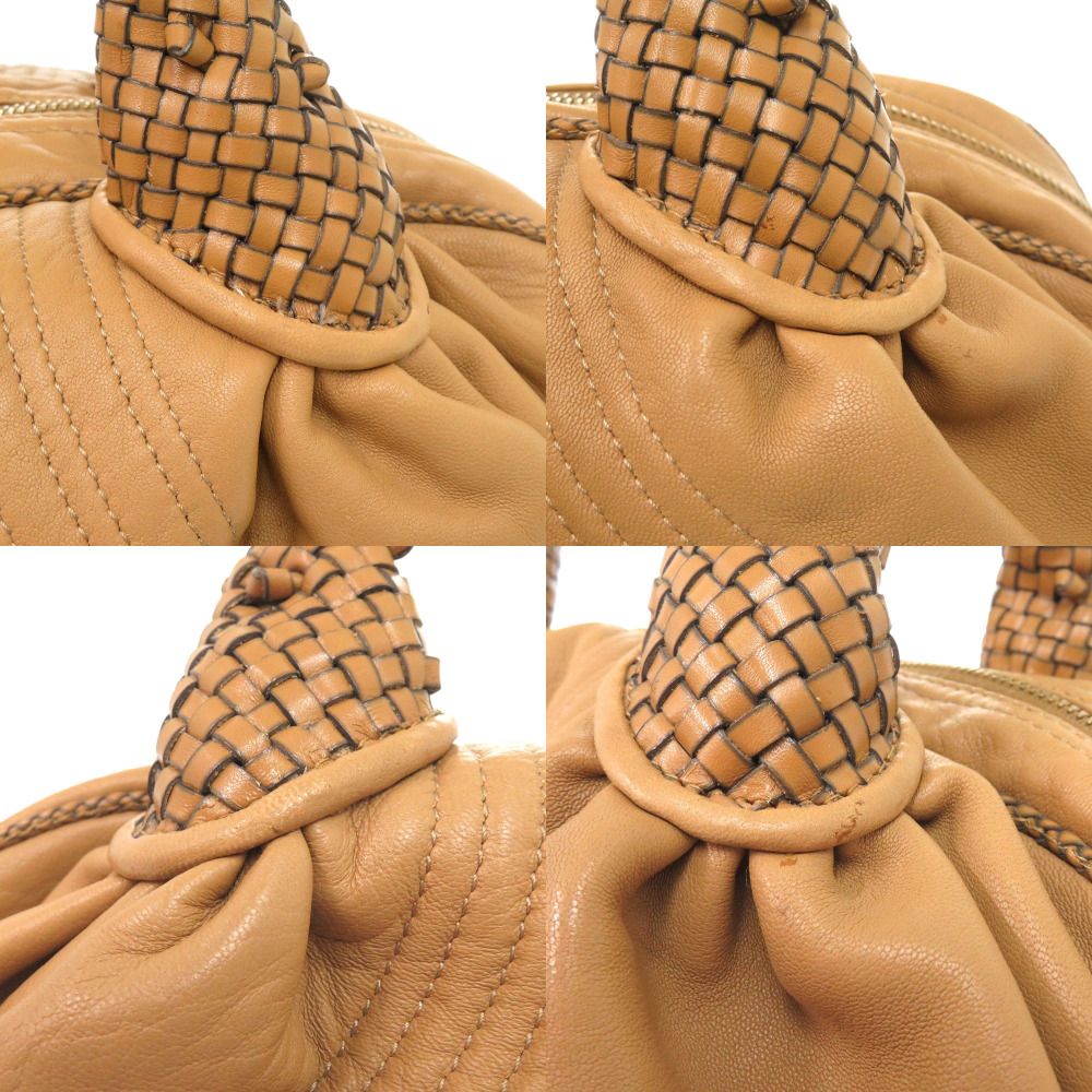 【美品】FENDI フェンディ ズッカ柄 スパイバッグ レザー　ハンドバッグ フェンディ FENDI ズッカ ミニ スパイバッグ 8BL078 ゴールド