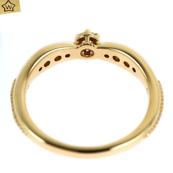 wish upon a star K18YG ダイヤモンド リング 0.087ct D0.13ct