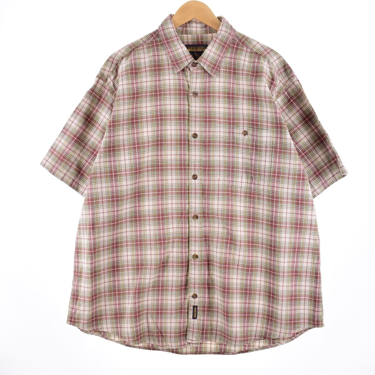 古着 ウールリッチ WOOLRICH 半袖 チェックシャツ メンズXXL/eaa334409