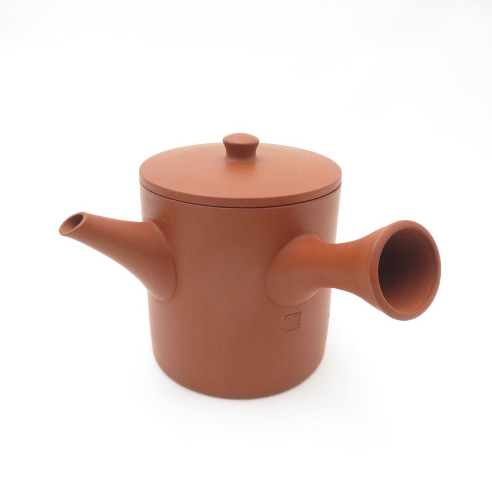 常滑焼 山田常山 急須 朱泥 常山 六歌仙 細字彫 煎茶道具 和食器 SU13230S1