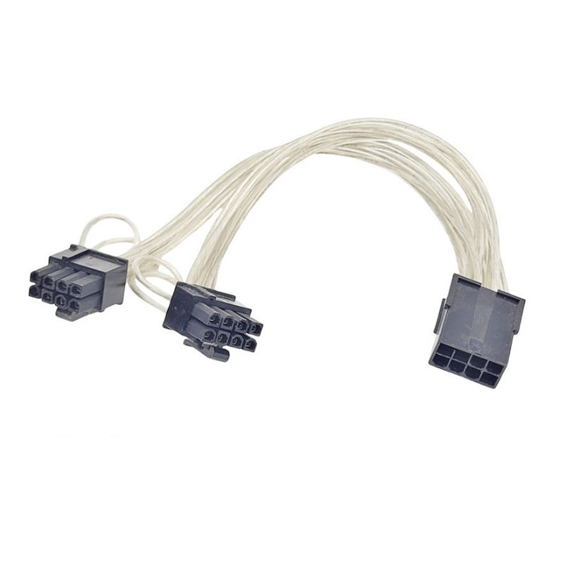 PCI-E 8ピン電源変換ケーブル 1→2分岐 デュアル8ピン (6+2) GPU