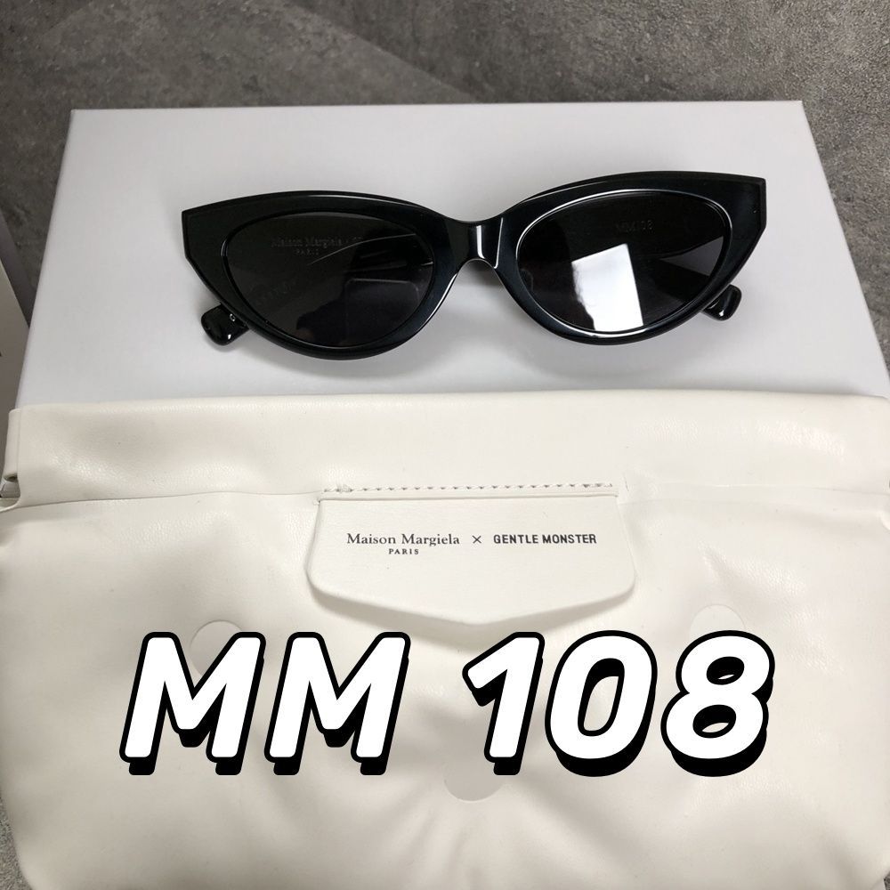 gentle monster mm108ホワイトキャットアイサングラス Maison Margiela - MM108 G10 | Gentle Monster