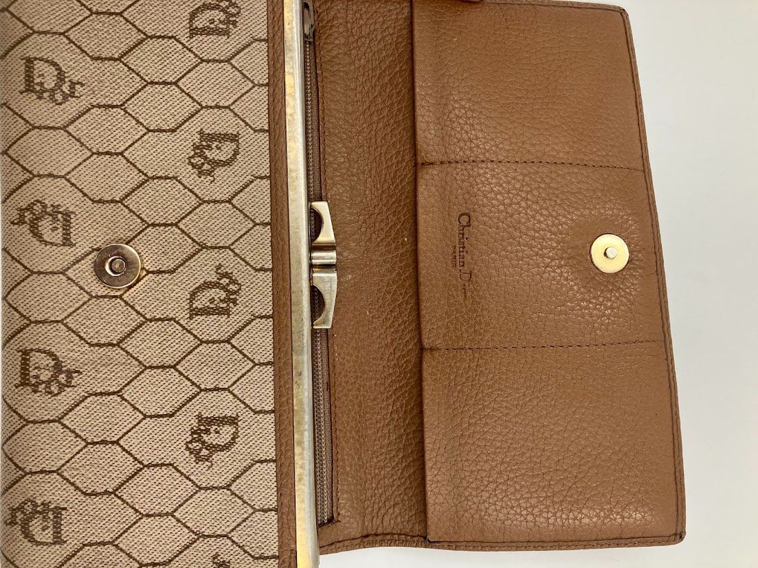 クリスチャンディオール　長財布　ハニカム柄　ヴィンテージ Vintage クリスチャンディオール Christian Dior 長財布