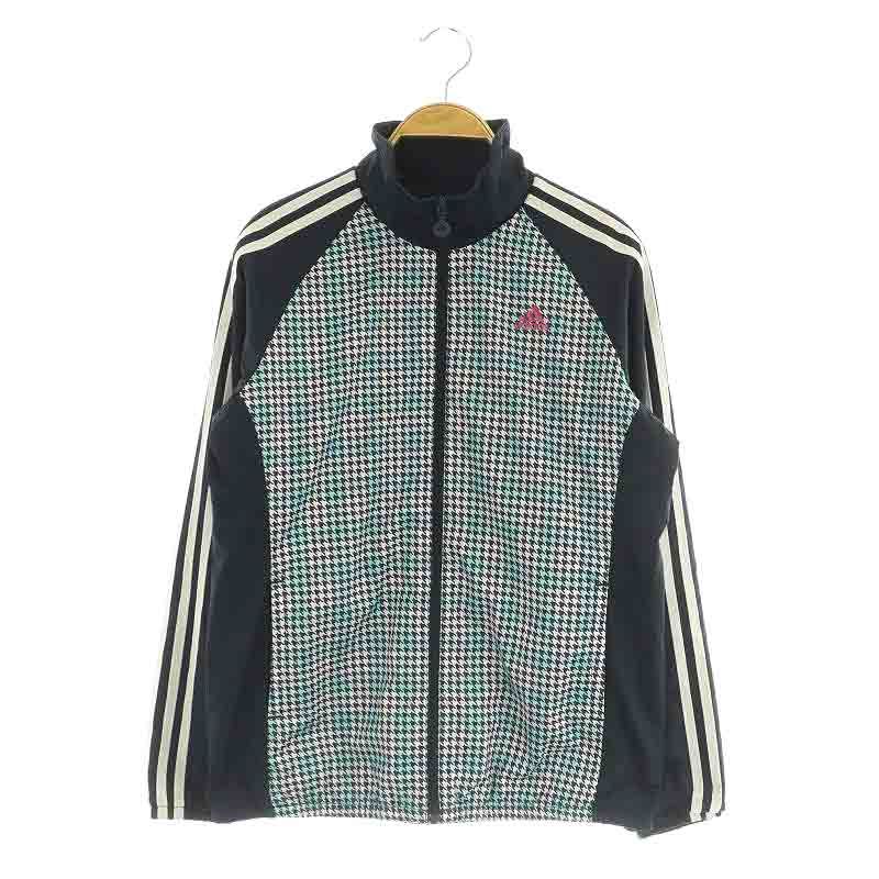アディダス adidas 裏起毛ウインドジャケット ジップアップ 千鳥