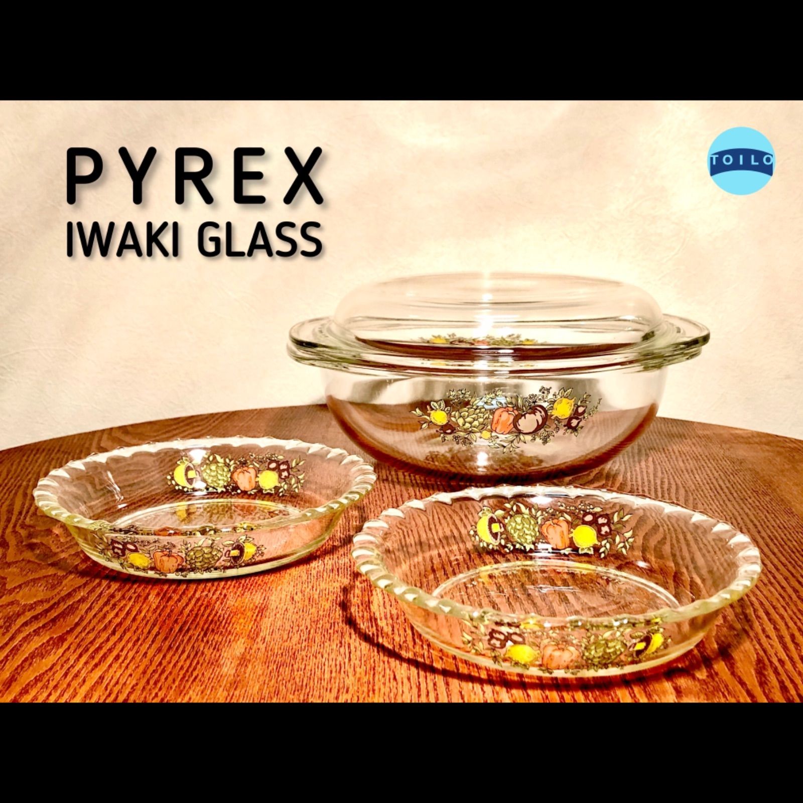 PYREX IWAKI GLASS キャセロール - 調理器具