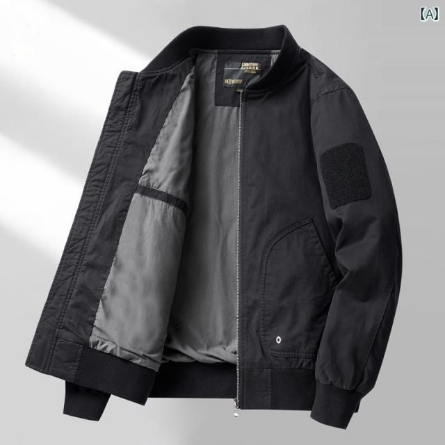 L 秋冬 コーデ メンズ 服 シンプル ファッション オシャレ 大人 かっこいい 大きいサイズ ストリート 紳士服 ジャケット ファッション 綿 衣類 フライト カジュアル