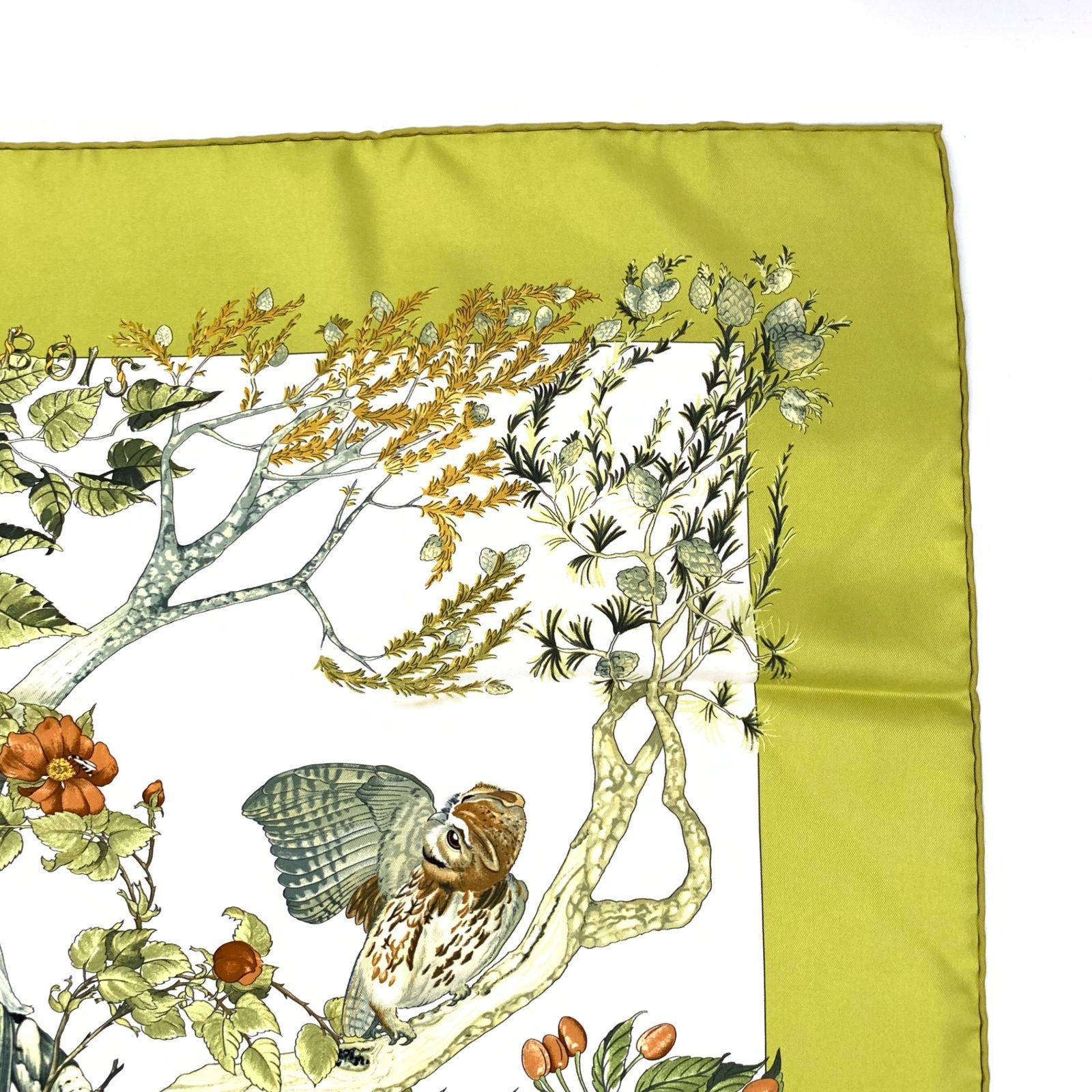 未使用級 HERMES エルメス カレ90 AU COEUR DES BOIS 森の中で