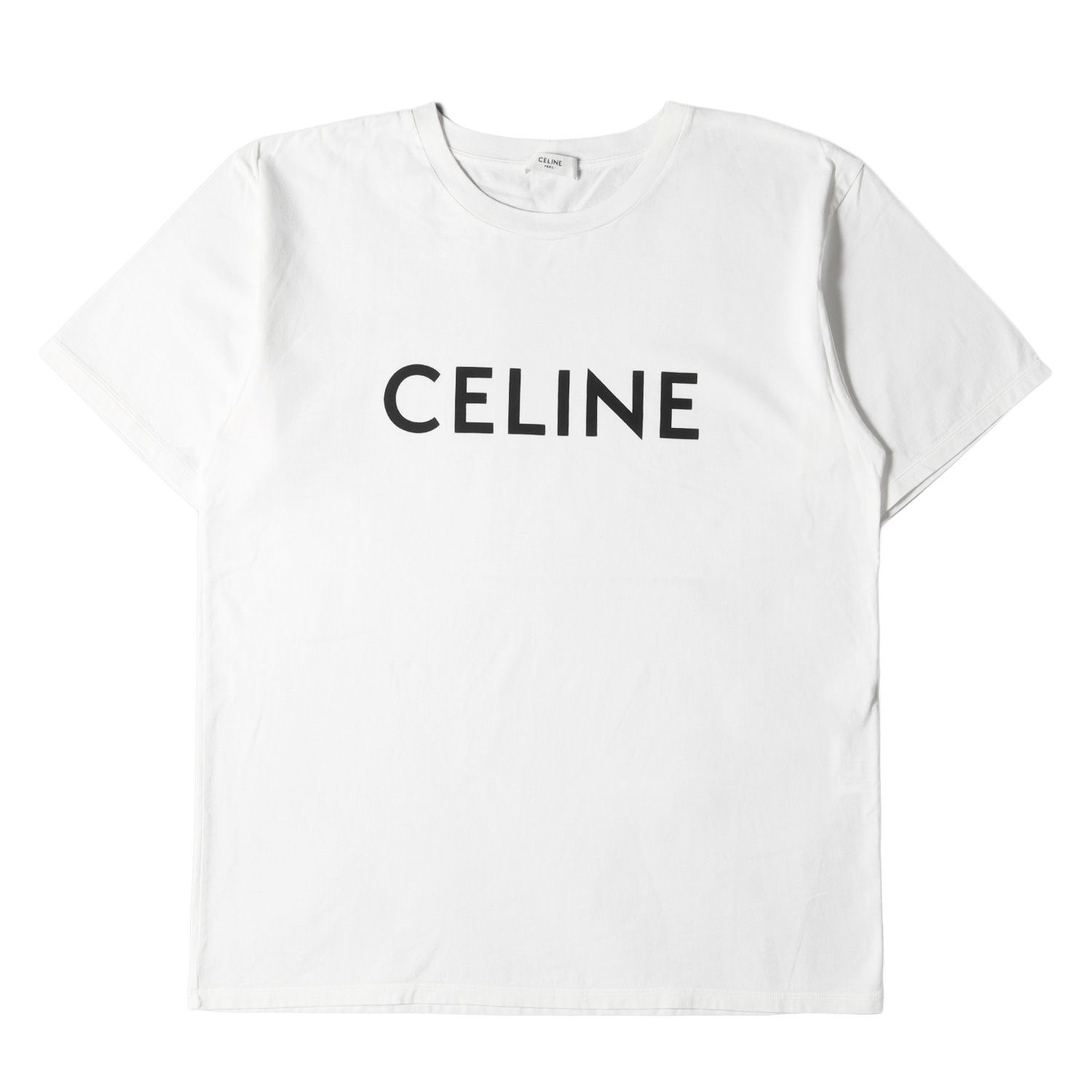 CELINE セリーヌ Tシャツ サイズ:L ロゴ プリント コットンジャージ