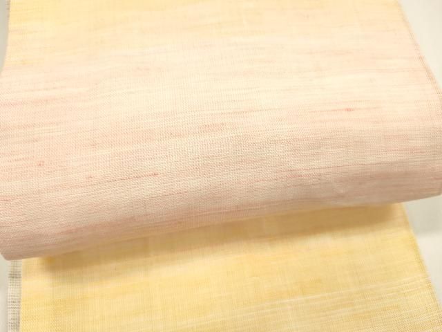 平和屋着物＊夏物 半幅帯 紅花染 霞文 麻 DAAY8157cm