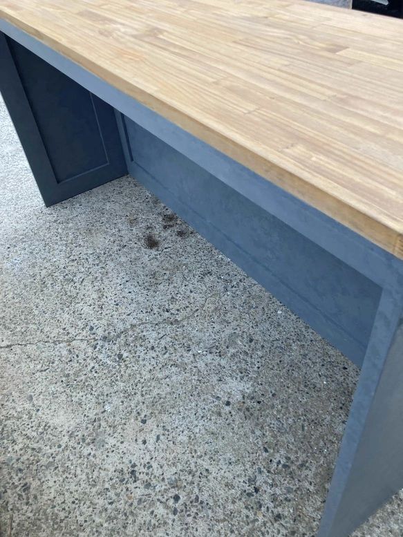 受注製作 箱型 グレーストーン柄 石目 モルタル 受付カウンターテー レジカウンタ 1600 店舗 ネイル 美容室 MARWIL-DEMENAGEMENTS_CH