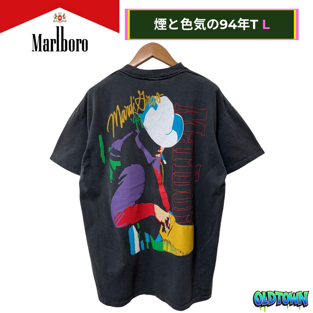 マルボロ Tシャツ XLサイズ 90s USA製 ブラック タルテックス