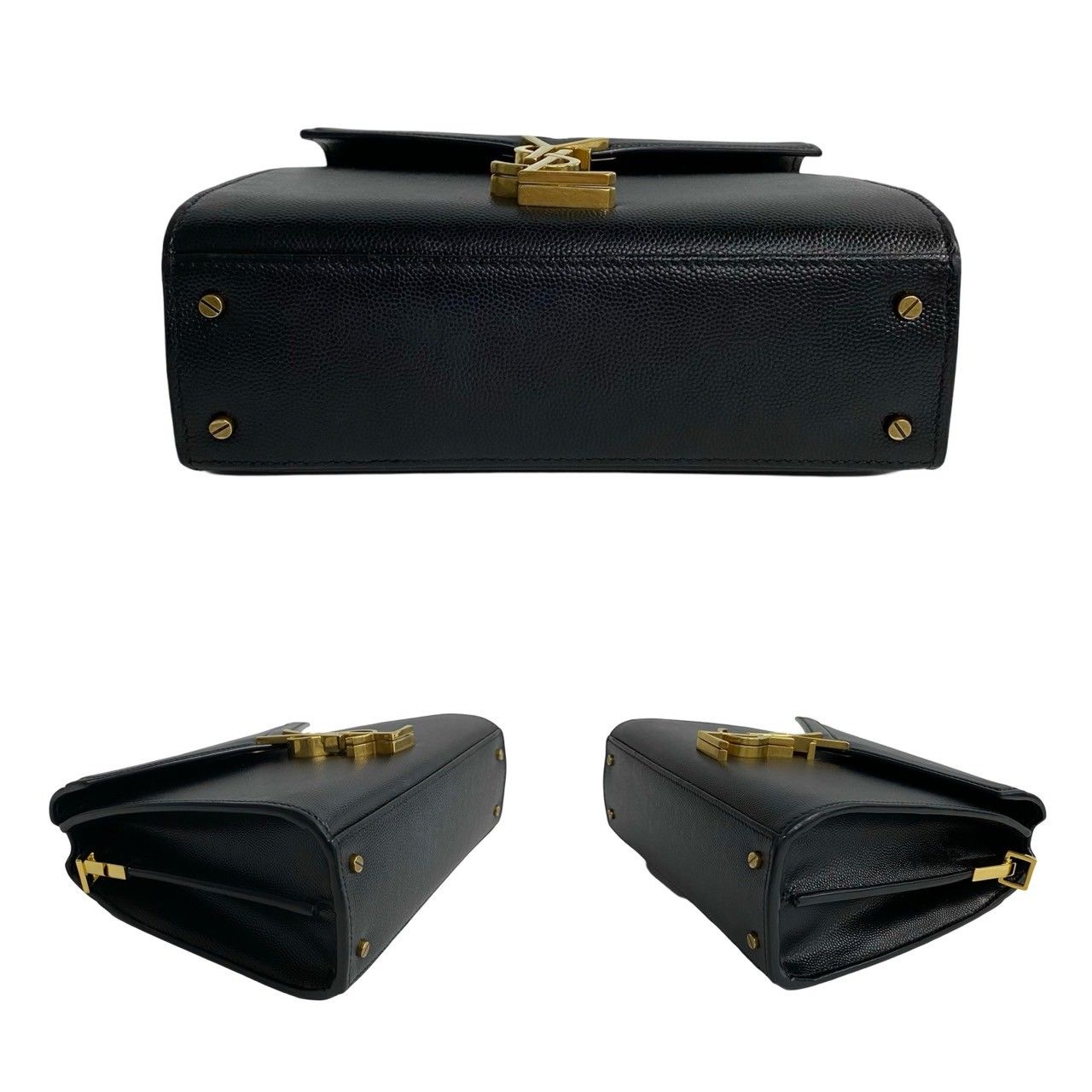 極 美品 YVES SAINT LAURENT イヴ サンローラン YSL カサンドラ ロゴ 
