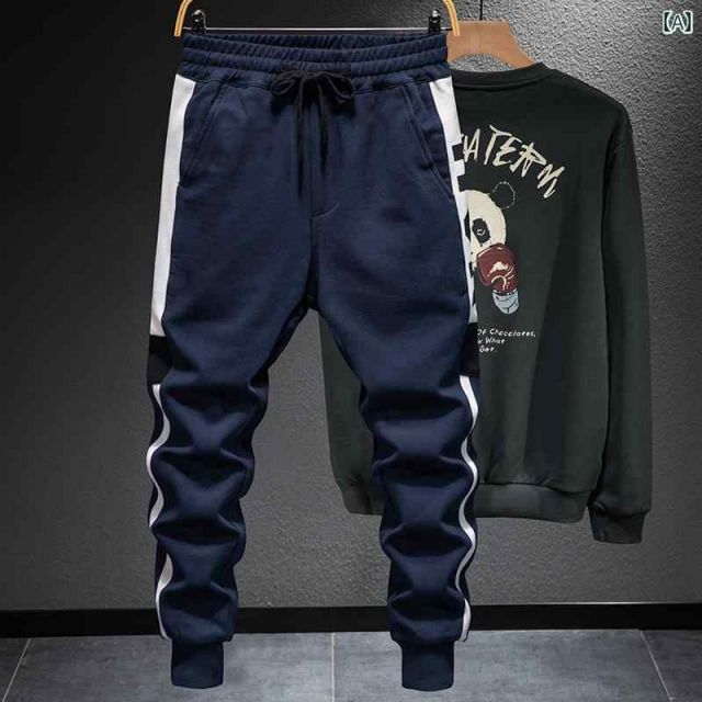 種類28 2XL B 黒パンツ メンズ 男性用 ファッション オシャレ シンプル 大人 かっこいい ストリート ヒップホップ HipHop 春秋 カジュアル スポーツ スウェット パンツ 大きいサイズ パンツ