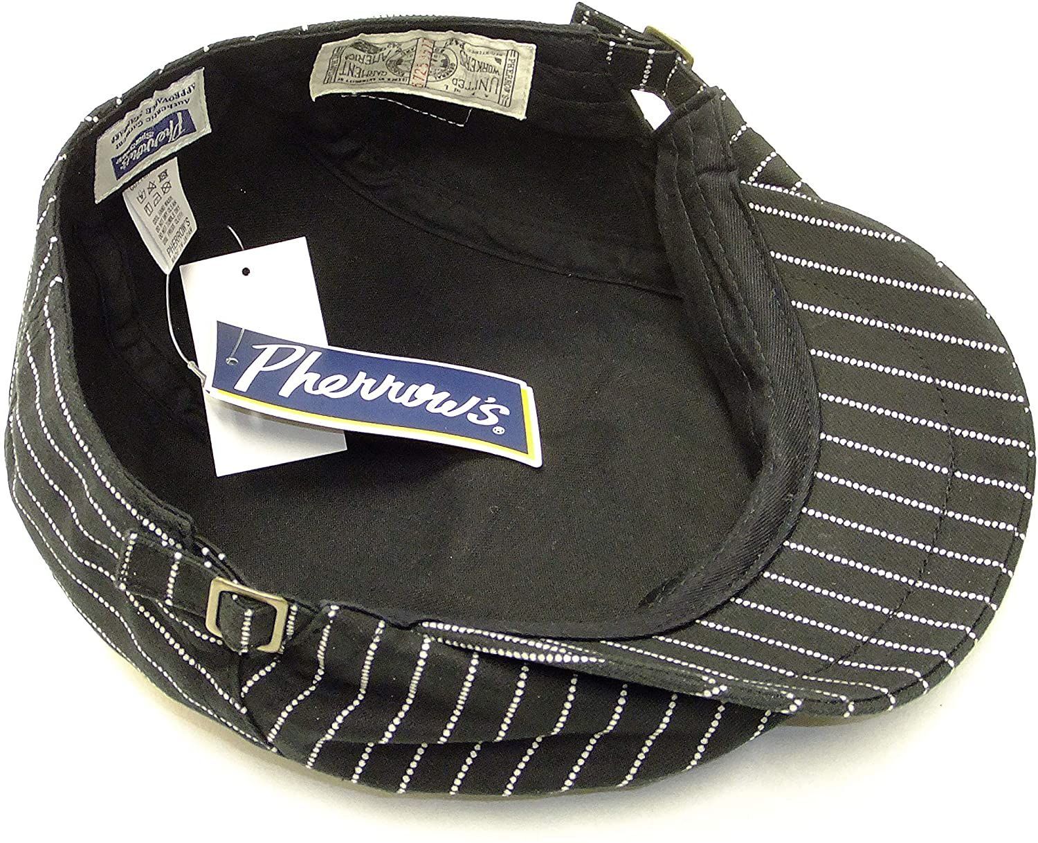 フェローズ Pherrows ハンチングキャップ SHC 1-W Pherrow s メンズ ハンチングハット ブラックウォバッシュストライプ ハンチング 帽子 メンズ