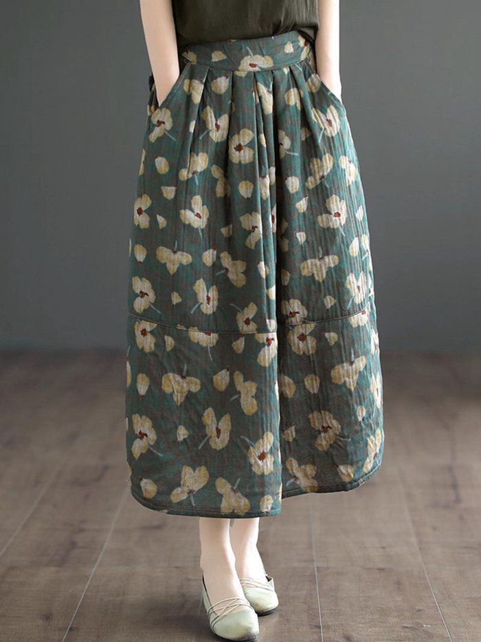 春夏 花柄スカート