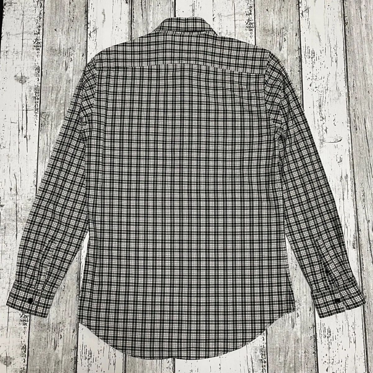 ロットワイラー 長袖シャツ L チェック柄 ロゴ刺繍 ROTTWEILER