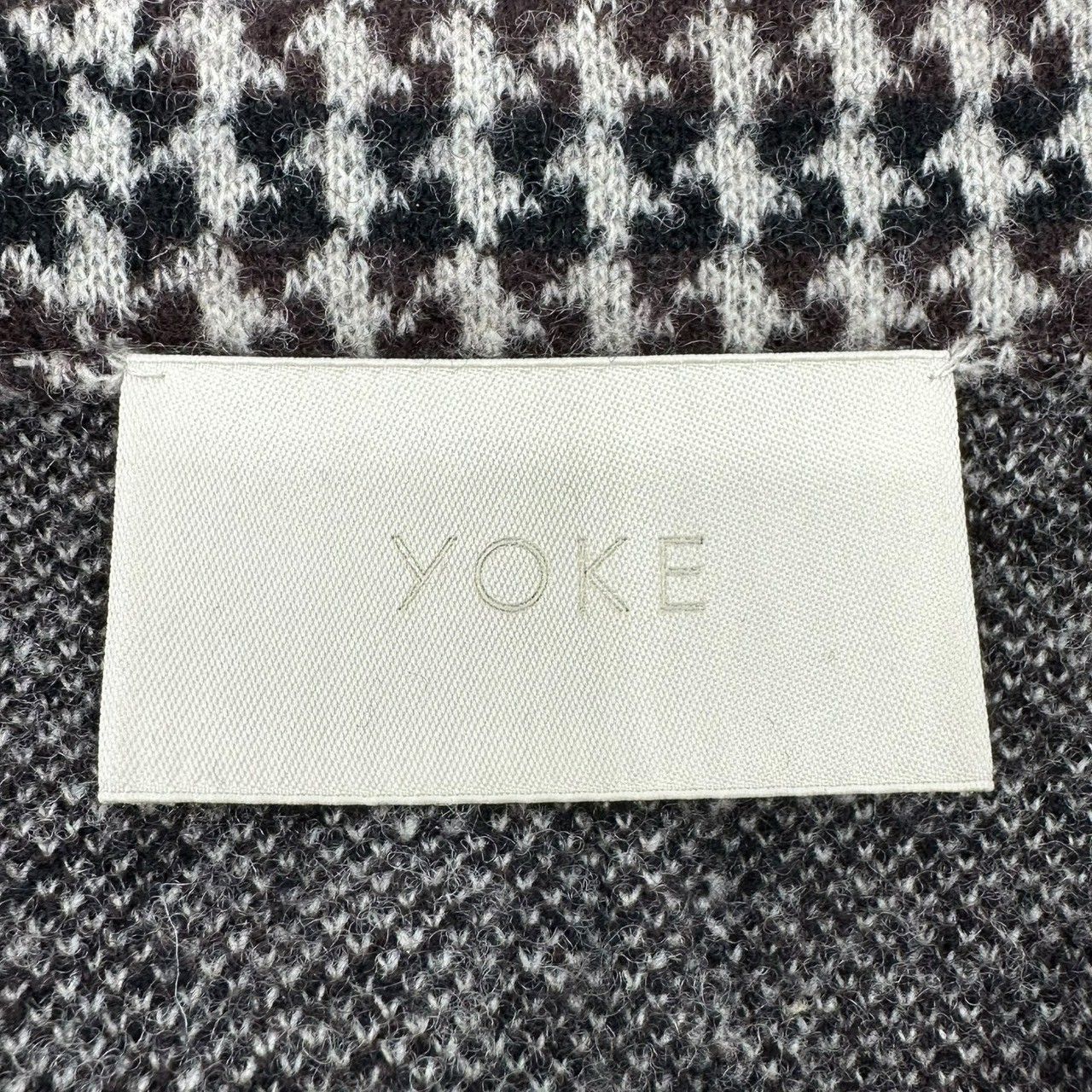 YOKE(ヨーク) 18AW OVERSIZED GUNCLUB CHECK KNIT COAT オーバー