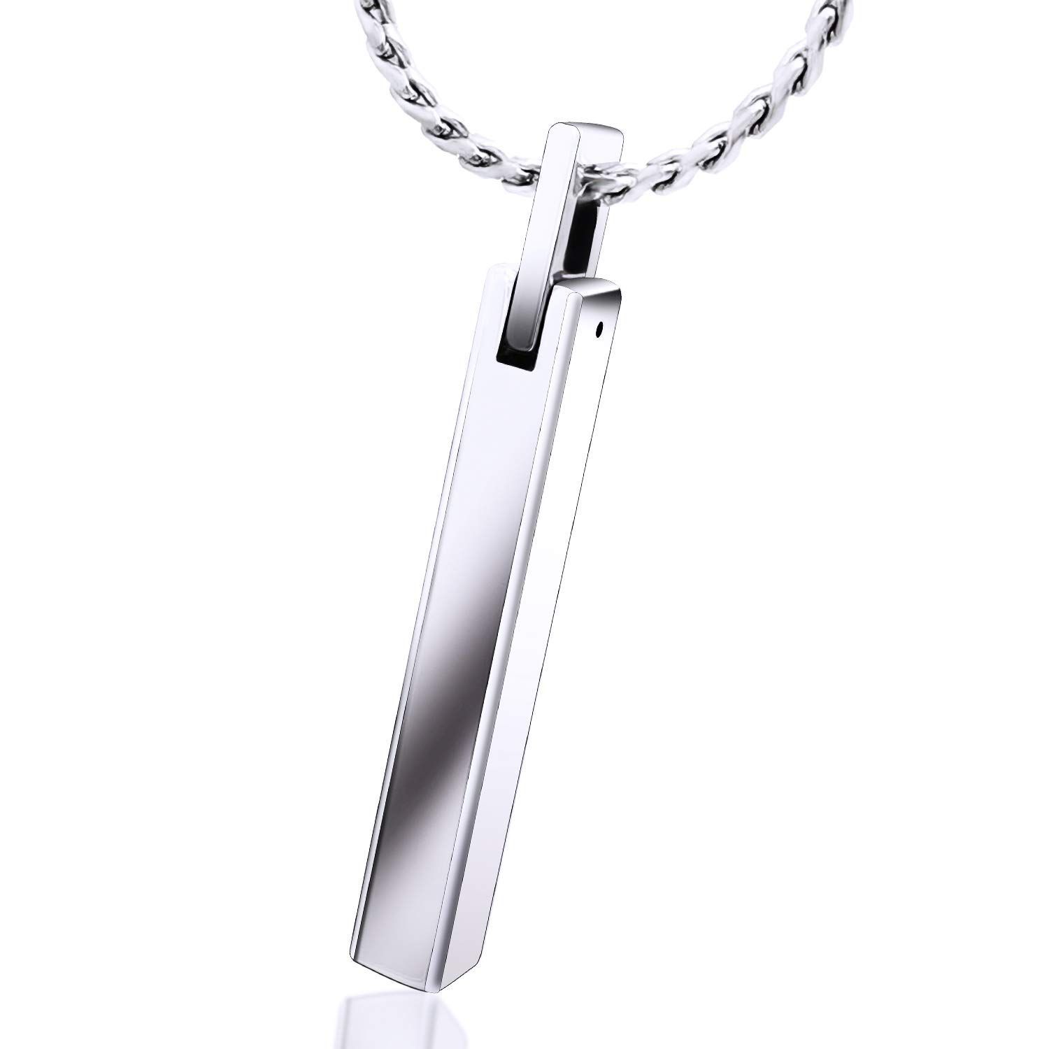 【人気商品】ステンレス ペンダント サージカル スティック 316L タングステン 高級ギフトBOX付 857 プレゼント 「4点セット」 50cm メンズ チェーン ネックレス アクセサリー GOKEI アレルギー対