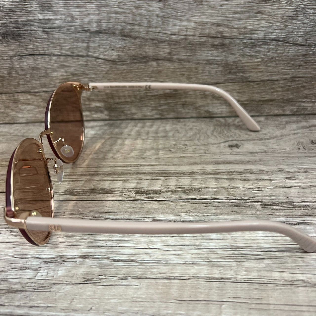 BALENCIAGA サングラス　美品　ベージュ BALENCIAGA バレンシアガ サングラス アイウェア BA138-K ピンク