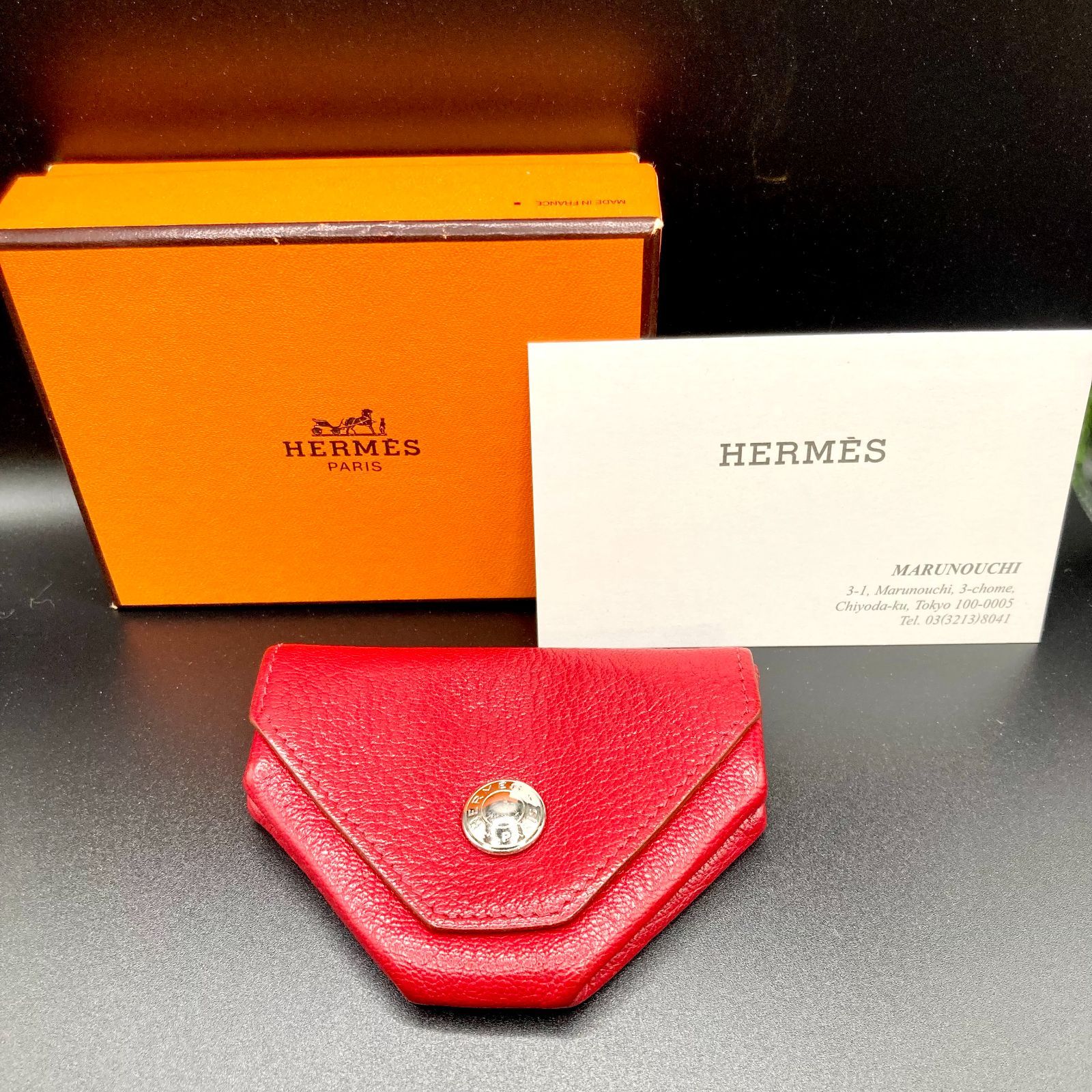 Hermès エルメス ヴァンキャトル コインケース 箱付 G刻印
