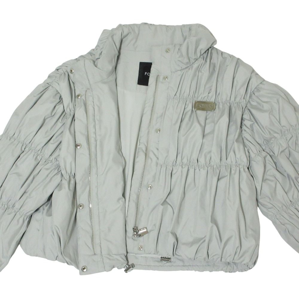 美品 クリーニング済 FOXEY フォクシー Short Coat Neige メタル