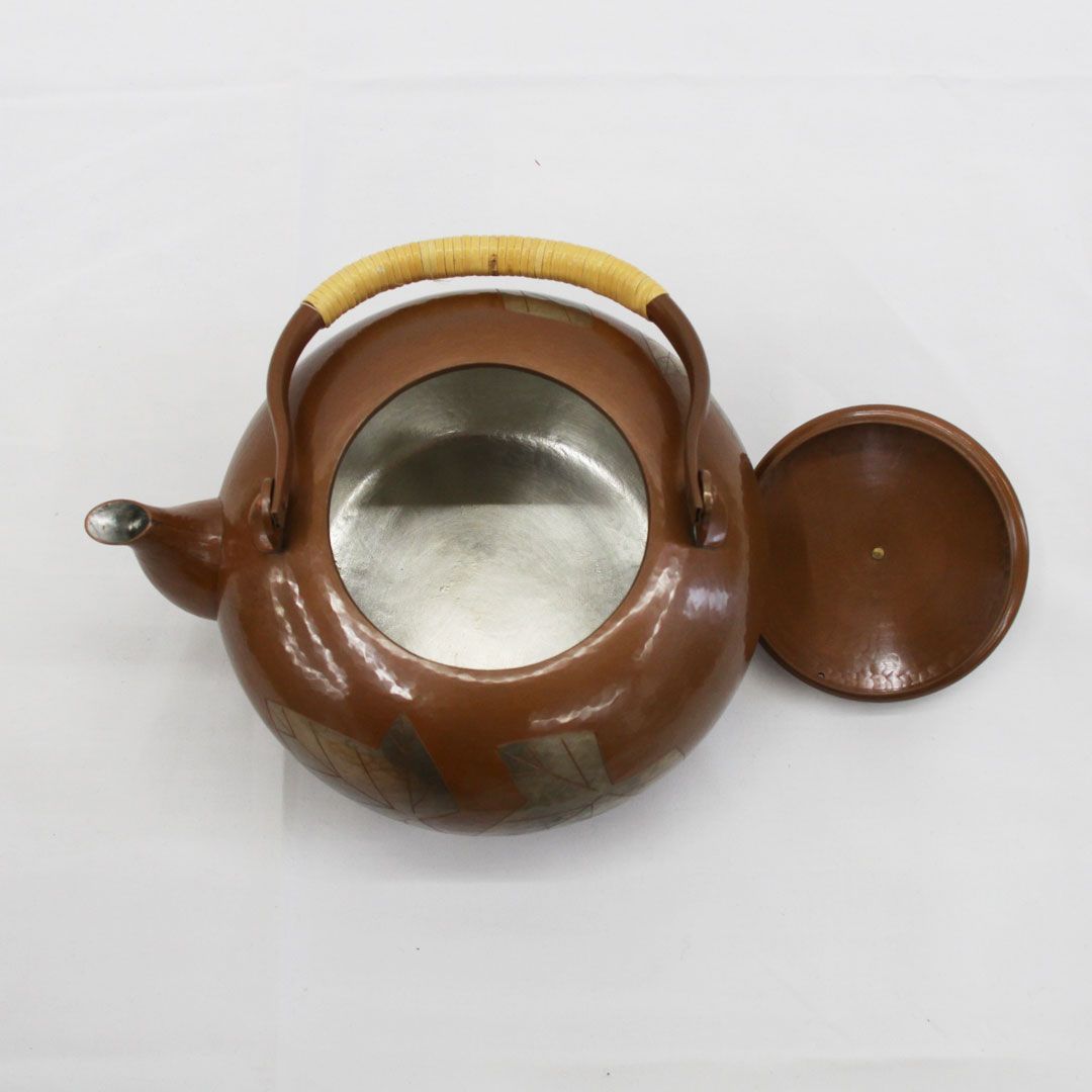 未使用）玉川堂 建水 未使用】玉川堂 銅製 建水 茶こぼし 共