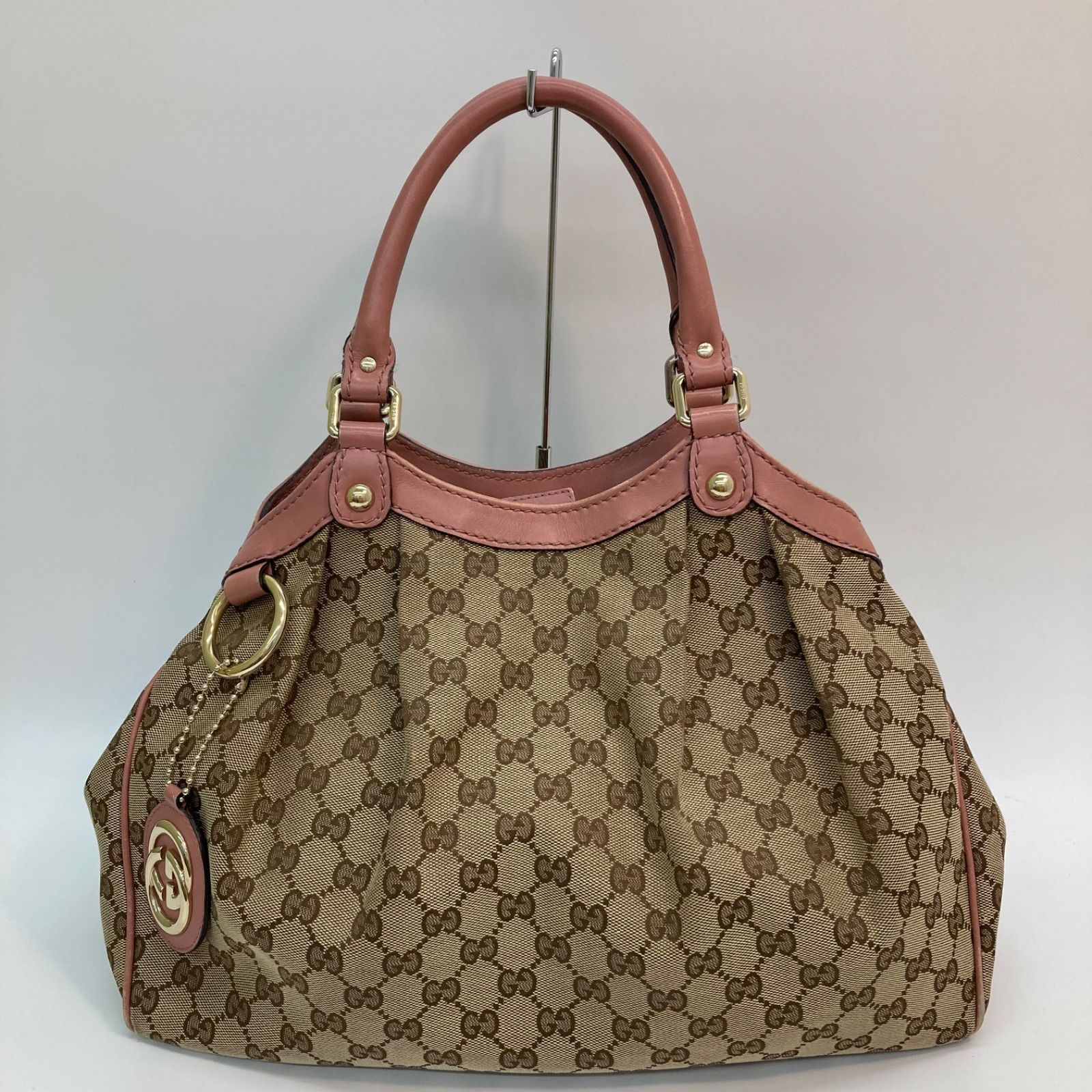 ◇GUCCI◇グッチ GGキャンバス スーキー トートバッグ ピンク ベージュ