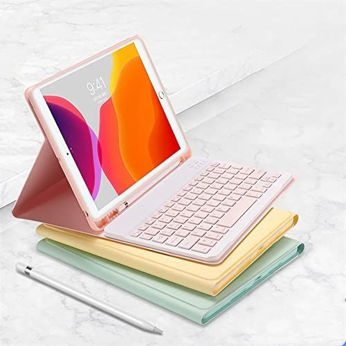 iPad 第10世代_薄ブルー iPad 2022新型 第10世代 10.9インチ キーボード ケース キャンディー色 ペンホルダー付き 保護カバー 分離式 女性 人気 アイパッド10 iPad 10 キーボード付き 薄型 カラフル 可