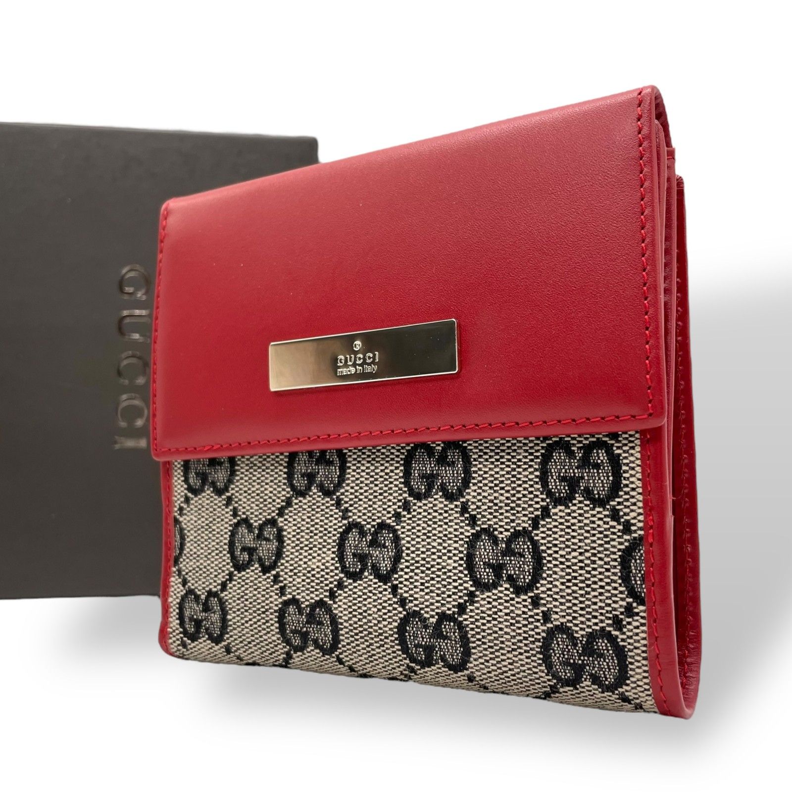 ✨GUCCI✨　グッチ　折り財布　コンパクトウォレット　赤　レッド GUCCI折りたたみ赤財布