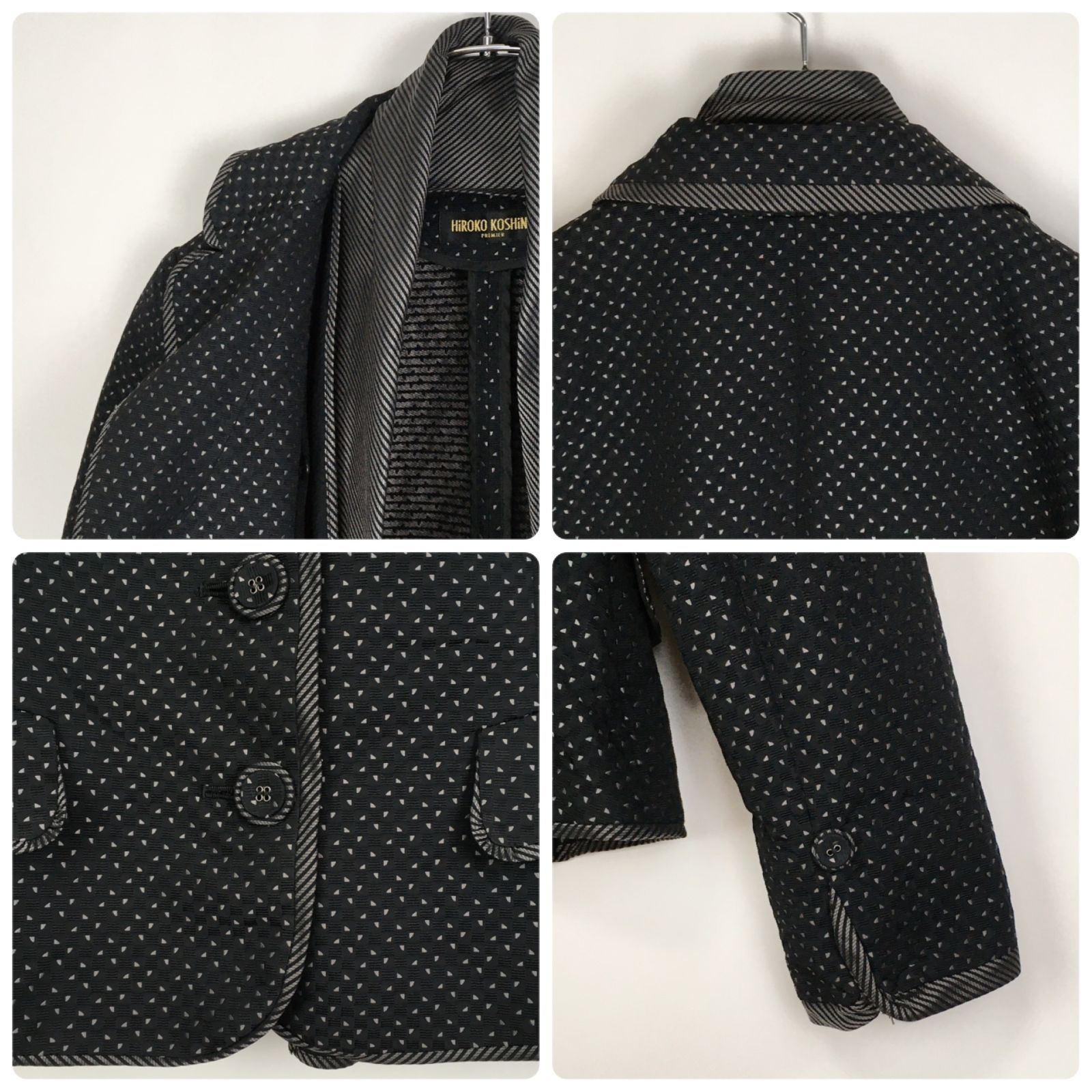 ヒロココシノ スカートスーツ セットアップ 総柄 ドット柄 - メルカリ 