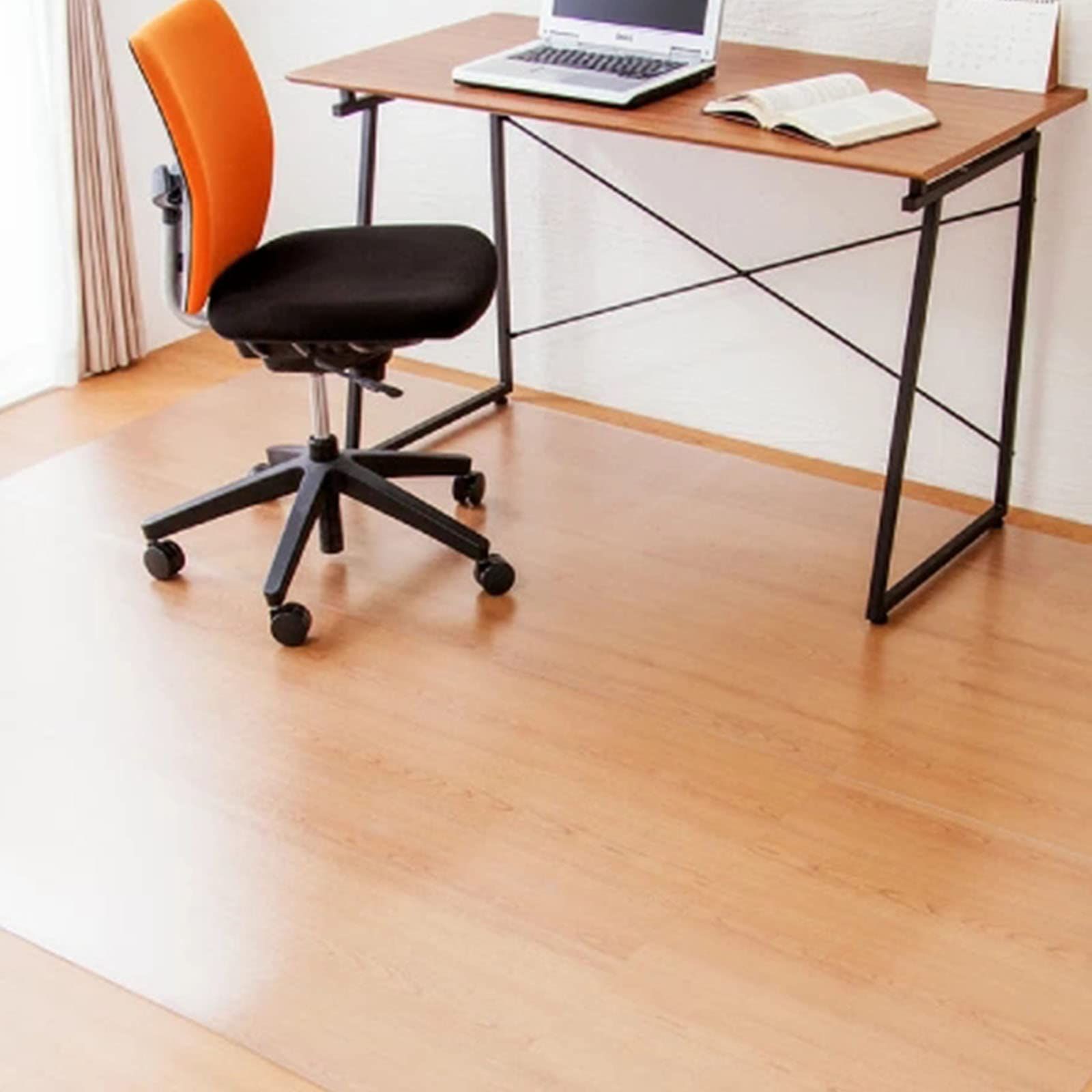 【特価セール】Bloomlover デスク チェアマット 透明 130×160cm 床保護マット クリア 厚み1.5mm PVCマット 大型デスク足元マット 床傷防止 特大サイズ オフィス/食卓/フロア/畳/机下/椅子/床暖房対応