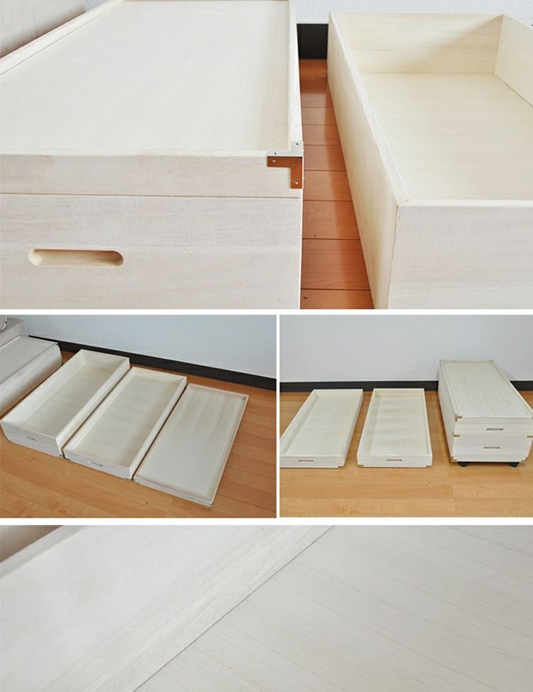 桐 衣装ケース 桐箱4段 深型 浅型 （きよか)【 総桐 キャスター付き