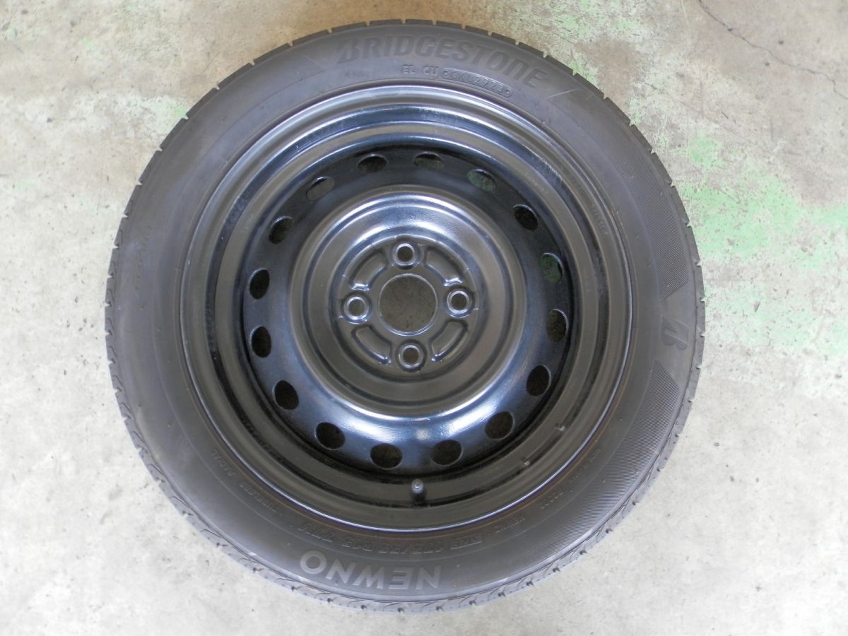 三菱 HA1W アイ 15インチ スチールホイール付ラジアルタイヤ 4本SET 前後サイズ違い 145 65R15 175 55R15 製