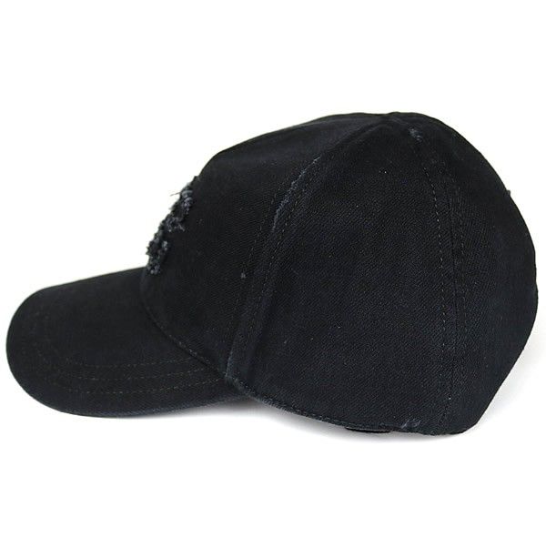 miu miu 銀座店 ミュウミュウ デニム ロゴ ベースボールキャップ メンズ size M 黒 100535