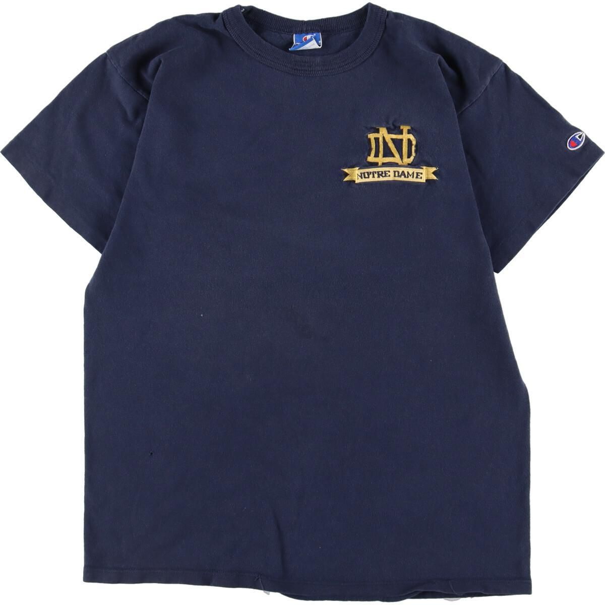 チャンピオン NOTRE DAME 8〜90年代 ネイビー tシャツ｜Champion