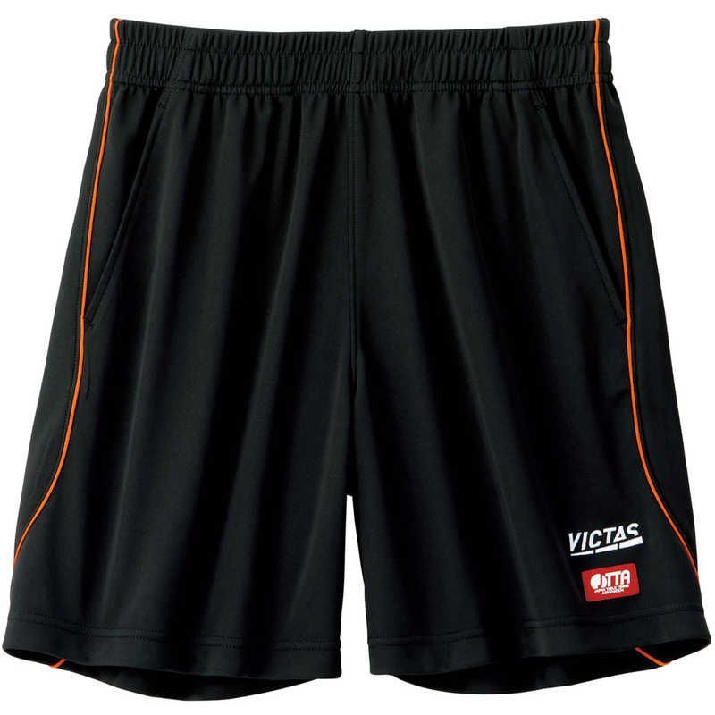 【 新品 未開封 】 VICTAS 男女兼用 卓球 ユニフォーム サイドパイピングゲームパンツ(SIDE PIPING GP)(Lサイズ/) ブラック×オレンジ 622111 未使用 送料無料