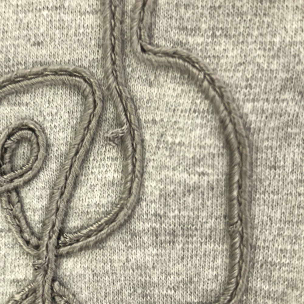 イッセイミヤケ I.S. 日本製 花柄 刺繍 スウェット ノーカラー