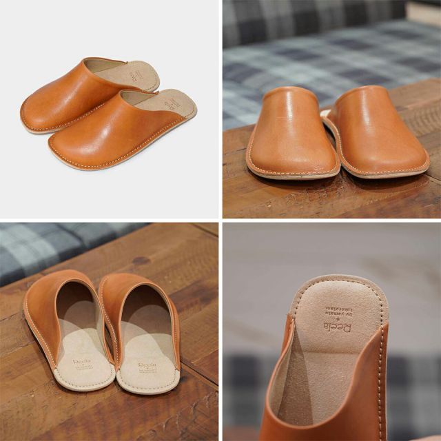 スリッパ ルームシューズ ギフト おしゃれ 高級 本革 ワックスレザー | 23cm 24cm 26cm 27cm キャメル Reela ルームサボ 日本製 国産 職人 | 海外 手土産 モダン 自宅用 来客用 室内 メンズ レディース | 結婚祝い 新築祝い 毎日使い★新作・2026年★人気★