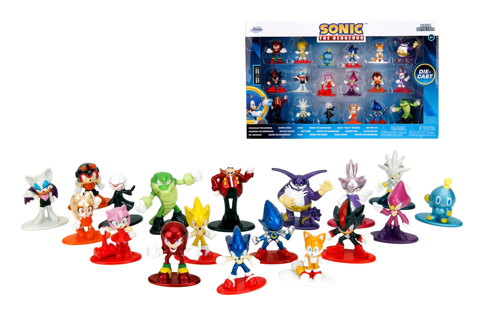 ジェイダソニック ザ ヘッジホッグ ナノ 1.65インチ MetalFigs 18個パック シリーズ1 - ダイキャスト コレクタブルフィギュア - 対象年齢8歳以上