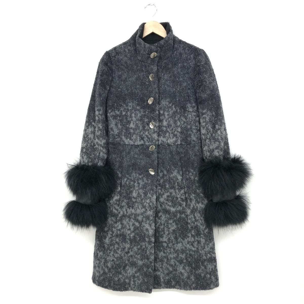 PAOLA FRANI パオラフラーニ ロングコート サイズI38 グレー アルパカ  