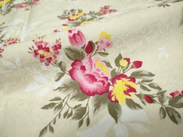 平和屋着物○小振袖 二尺袖 草花文 洗える着物 逸品 新品 DAAY5322ud