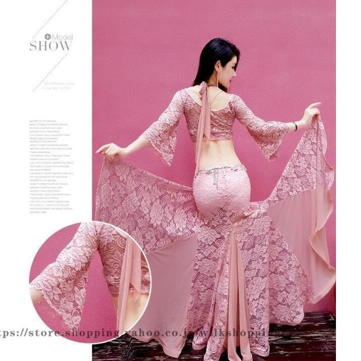 ベリーダンス セットアップ 黒 赤 フュージョン ベリーダンス