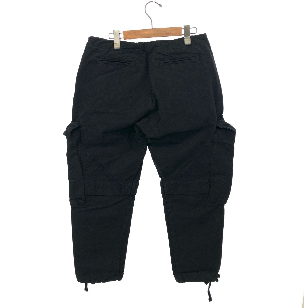 Greg Lauren グレッグローレン ブラッククロップドカーゴ パンツ